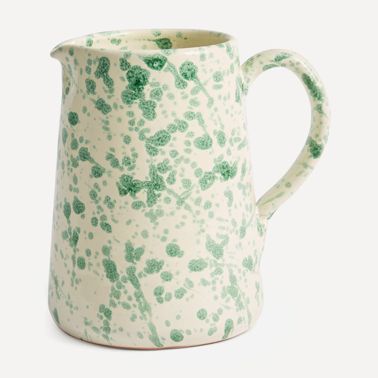 Pistachio Splatter Hand Painted Ceramic Jug