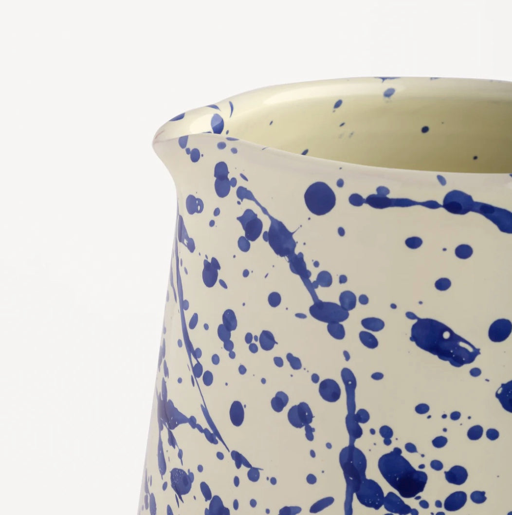 Blueberry Splatter Hand Painted Ceramic Jug