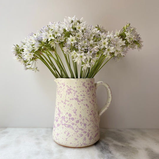 Lilac Splatter Hand Painted Ceramic Jug