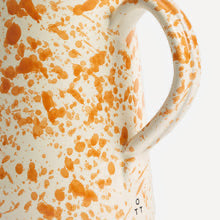 Burnt Orange Splatter Hand Painted Ceramic Jug