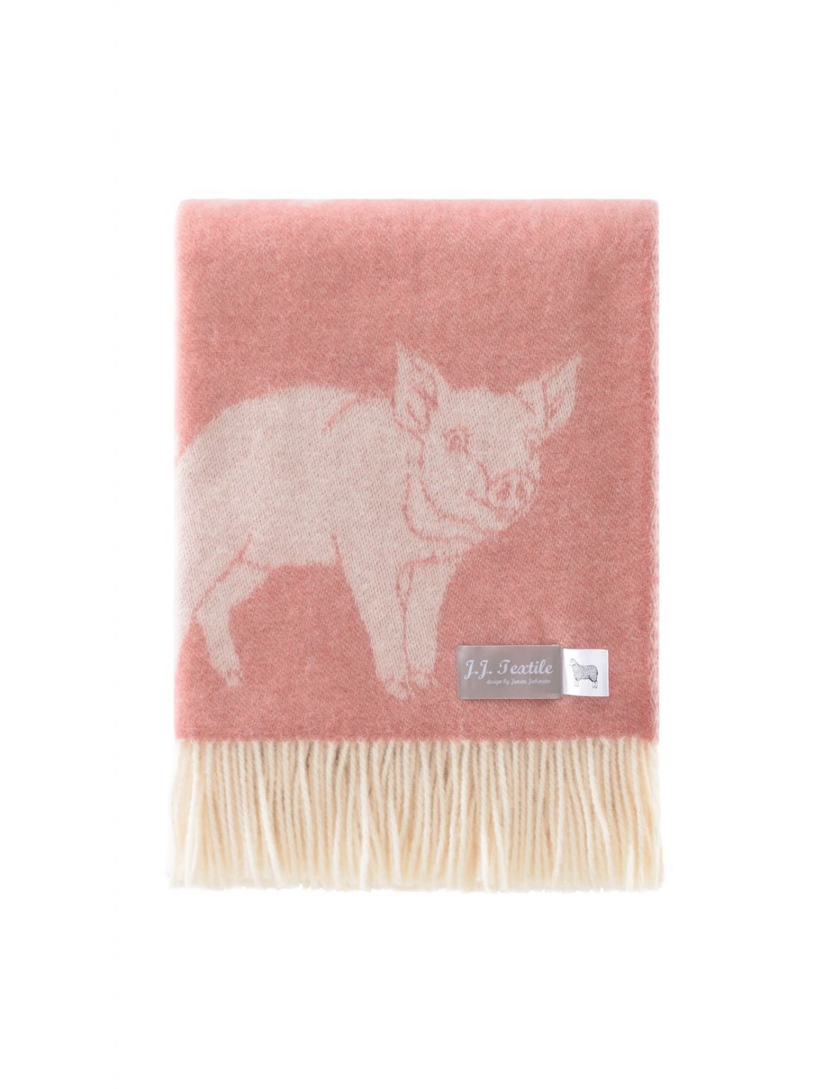 Piglet Parade: Reversible Pure Wool Throw for Year-Round Cosiness