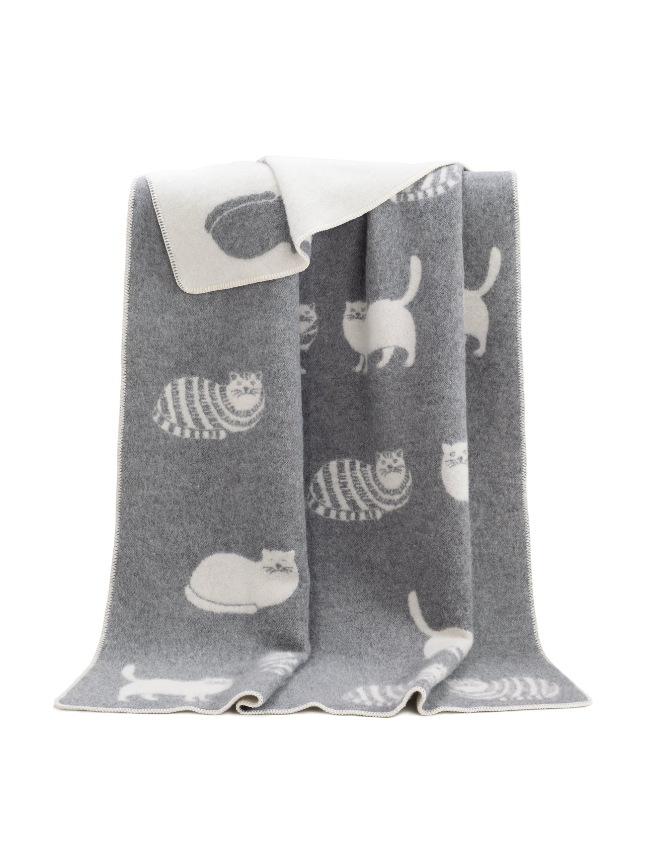 Purr-fectly Adorable Cat Lover's Wool Blanket